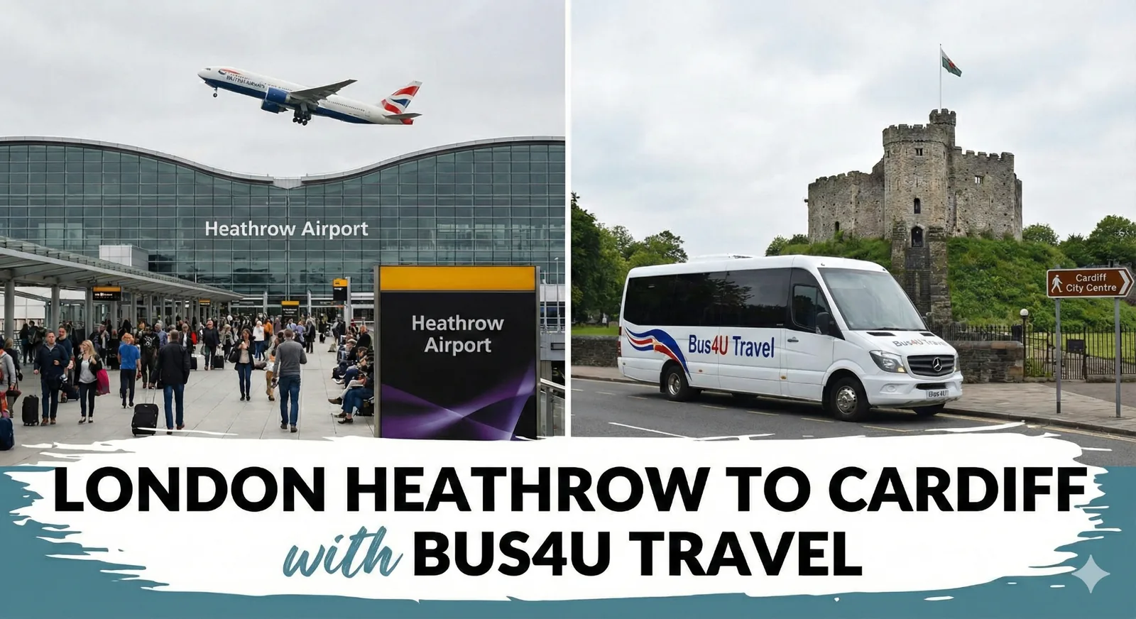 Cardiff minibus to Heathrow Airport - Professional transfer service by Bus4U Travel