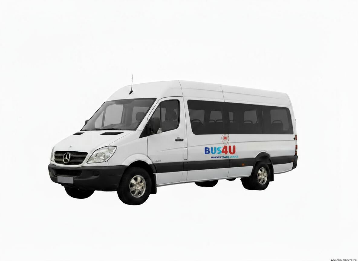 19 seater Mercedes Sprinter minibus hire Cardiff with driver
